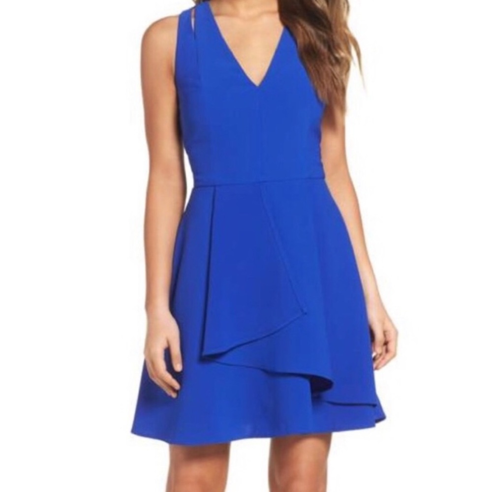 Adelyn Rae blue semi formal dress with pockets